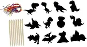 Boys and Girls Toy Scratch Paper Dinosaur Scratch Craft Art Paper DIY Set