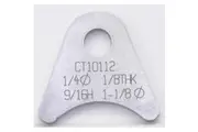 Meziere Weld-On Flat Tab 4130 Steel Suit 1-1/8" Tube w/ 1/4" Hole Qty: 20