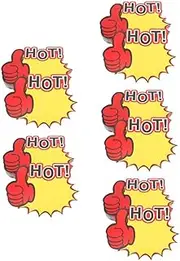 OHPHCALL 5sets Paper Retail Store Stickers Small Star Tags for Sale Signs Freezer Labels 100pcs*5