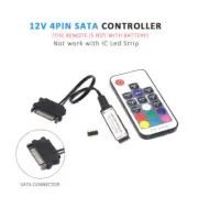 12V 4Pin SATA RGB LED Controller PC Computer Case strip Light RF Remote Control