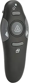 KIMISS Ergonomic Presentation Clicker, 2.4GHz Wireless Handheld Presenter with 15m Remote Control Distance, Portable PPT Clicker for School and Office, Compatible with Windows