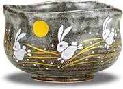 KUTANI Japanese Matcha Bowl Rabbit YAKI(Ware) by Kutani
