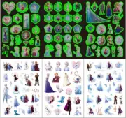 Frozen Glow in the Dark Kids Temporary Tattoo Sticker Party Supply Bag Filler