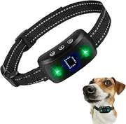 Leona Co Anti Bark Dog Training Collar, Rechargeable Sound & Vibration Stop Barking Automatic Pet Auto No Shock Safty for Dogs