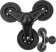 VICASKY 1Pair Heavy Duty Cart Triangle Wheels Durable Trolley Casters for Stair Climbing Robust Hand Truck Wheels for Shopping Trolley and Vegetable Carts