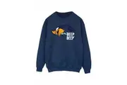 Looney Tunes Mens Beep Beep Road Runner Cotton Sweatshirt (Navy Blue) - UTBI1735