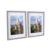 Nicola Spring Photo Frames with White A4 Mount - A3 (12" x 17") - Pack of 2
