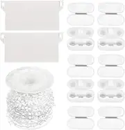 ORFOFE 1 Set Vertical Blind Replacement Parts Plastic Curtain Accessories with Bead Chain and Connector Clips for Easy Installation and Long Lasting Use