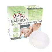 60 x LuvMe BAMBOO Disposable BREAST PADS + Dr. Browns Breast Pad Case