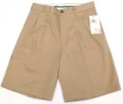 Nautica Golf Mens Khaki Coolmax T400 Casual Shorts, Size 30, NEW