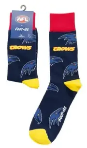 Adelaide Crows AFL Adults Large Logo Socks