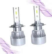 CHILDWEET Replacement Led Headlights for Car H7 Bulb 60w 6000lm Low Beam High Beam Aluminum Heat Sink