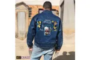 Marvel Licensed X Men Denim Jean Jacket Leather Embroidered Wolverine Cyclops Storm