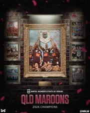 2024 QLD MAROONS CHAMPIONS STATE OF ORIGIN NRL rugby TEAM PLAYER POSTER,1
