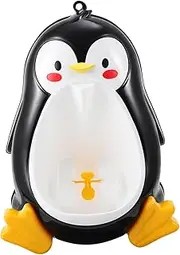 BESPORTBLE 1Pc Penguin Urinal Potty Cartoon Design for Boys Wall Mounted Lightweight Pee Training Potty Easy to Clean Durable Material Fun Windmill Feature Green