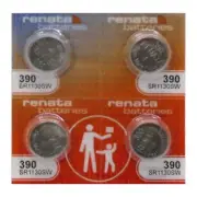 4 Renata 390 - SR1130SW Button Cell Batteries