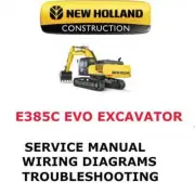 NEW HOLLAND E385C EVO CRAWLER EXCAVATOR MANUAL REPAIR SHOP SERVICE PDF