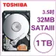 【享4%點數】TOSHIBA 1TB 3.5吋 7200 RPM/32M 內接式硬碟 (DT01ACA100) 東芝 原廠保固 1T【限定樂天APP下單】