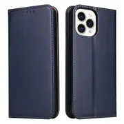 For iPhone 15 Pro Case Leather Flip Wallet Folio Cover with Stand Blue