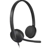 Logitech H340 Computer USB Headset Black WFH
