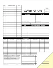Work Order Form - 2 Part Carbonless Form (250 Pack)