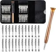 EZONEDEAL 25 in 1 Small Screwdriver Set Magnetic, Pocket Screwdriver Kit Pentalobe Bits,Repair For PC, Laptop, Mobile Phone, Glasses, Watch, Electronics Repair Tool Kit - Precision Screwdriver Set