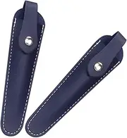 Ipetboom 2pcs PU Leather Scissor Holder for Hairdressers Durable Salon Tool Bag Compact Portable Barber Organizer Safe Scissor Storage for Professionals Home Use