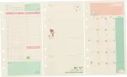 SEWACC Thick Flat Writing Papers 3 Pack Planner Notepad Six Holes School Supplies Student Office Use