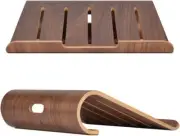 SAMDI Wooden Notebook Radiator Stand,Universal Desktop Shelf Wood Walnut