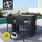 Gardeon Outdoor Bar Table Furniture Dining Chairs Stools Set Rattan Patio Lounge