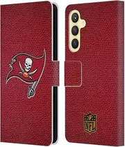 Head Case Designs Officially Licensed NFL Football Tampa Bay Buccaneers Logo Leather Book Wallet Case Cover Compatible with Samsung Galaxy S23 FE 5G
