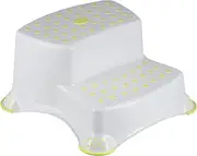 Bebeconfort Double Step Stool, Skip Hop Double Up Step Stool, Folding Double Step Stool, from 18 Months, Colour White/Lime.
