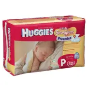 Huggies Little Snugglers Premmie Nappies Pad Premature Newborn Babies 30 Pack