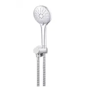 Round 3 Function Hand Shower on Swivel Bracket, Polished Chrome