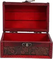 FRCOLOR Box Vintage Wooden Jewelry Box Decorative Ring Earring Bracelet Storage for Home Desktop Decor Rustic Compact Design for Organizing Sundries and Keeping Spaces Tidy