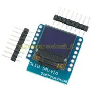 OLED Shield for WeMos D1 mini 0.66" inch 64X48 IIC I2C for Arduino Compatible