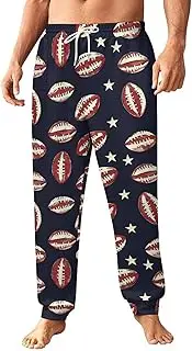 [Generic] Men's Sweatpants, Football and USA Star Details-46, Polyester Joggers, Sweatpants Jogging Pants for Workout Running