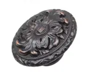 GlideRite 2" Dia Oil Rubbed Bronze Old World Ornate Oval Cabinet Knob (9 Pack)