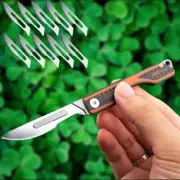 G10 Handle Utility Knife Scalpel Blade EDC Survival Keychain Camping Travel Tool