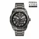 【FOSSIL 官方旗艦館】Bronson 布朗森系列鏤空機械手錶 煙灰色不鏽鋼錶帶 48MM ME3255