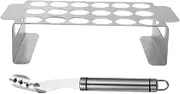 LABRIMP Chili Core Knife Steel Stand Grilling Rack Chicken Leg Holder Pepper Set for Kitchen
