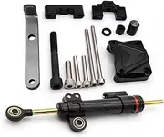 ZUXIM Steering Damper Stabilizer, for Kugoo, G1 / X8 Electric Scooters Damper Kit(Black Damper N Bracket A6)