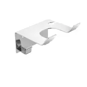 Wall Mounted Bathroom Hair Dryer Holder Shelf Rack - No Drill Silver
