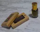 musk oil perfume with mini incense burner vintage