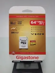 Gigastone 64GB Micro SD XC Card With SD Adapter