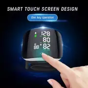 Touch LCD Screen Digital Wrist Blood Pressure Monitor Smart Voice Chargeable