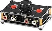 Nobsound Little Bear MC1022 Mini 2(1)-IN-1(2)-OUT RCA Stereo Audio Switch Audio Switcher Passive Speaker Manual Selector Splitter Box Audio Sharing