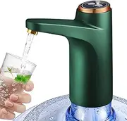 Water Dispenser for 5 Gallon Bottle, 600ml Quantitative Water Pump,2 Colors Power Light,Portable USB Charging Electric Bottle Pump,Multipurpose Dispenser for Home Camping for 2-5 Gallon Jugs, Green