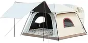 Waterproof Family Camping Tent with Sewn-in Groundsheet & Built-in Awning - Front Porch, Rear SUV/Van Access for Car Camping & Outdoor Adventures