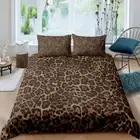 Leopard Print Duvet Cover Set BeddingSet Geometric Animal Quilt Cover Room Decor